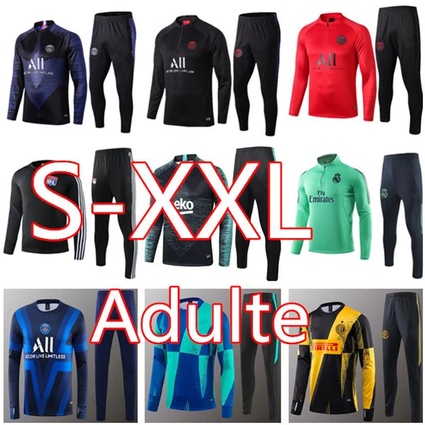 19 20 paris football training tracksuit real madrid soccer training suit 2019 2020 mbappe survetement de foot chandal football jogging, Black
19 20 paris football training tracksuit real madrid soccer training suit 2019 2020 mbappe survetement de foot chandal football jogging, Black