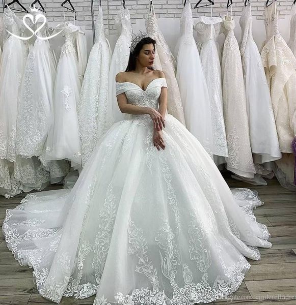 luxury wedding dresses 2020 princess off shoulders appliques beaded lace up ball gown chapel train bridal gown vestido de noiva
luxury wedding dresses 2020 princess off shoulders appliques beaded lace up ball gown chapel train bridal gown vestido de noiva