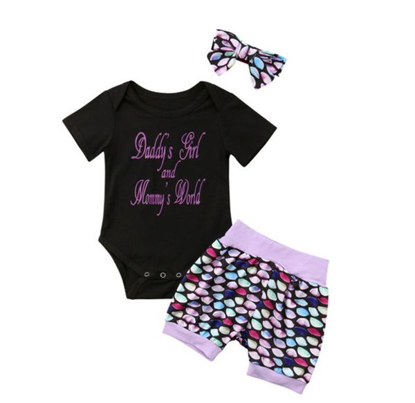 baby girls letters short sleeves t-shirt coveralls fish scale shorts hair band three piece set spring summer kids harem suit e21904, White
baby girls letters short sleeves t-shirt coveralls fish scale shorts hair band three piece set spring summer kids harem suit e21904, White