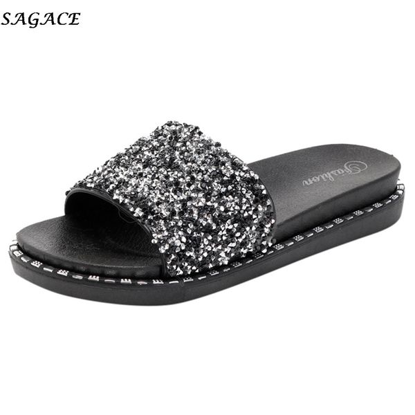 sagace 2020 new women's fashion shiny low heel shoes flat bottom non-slip beach slippers on-slip beach slippers, Black
sagace 2020 new women's fashion shiny low heel shoes flat bottom non-slip beach slippers on-slip beach slippers, Black