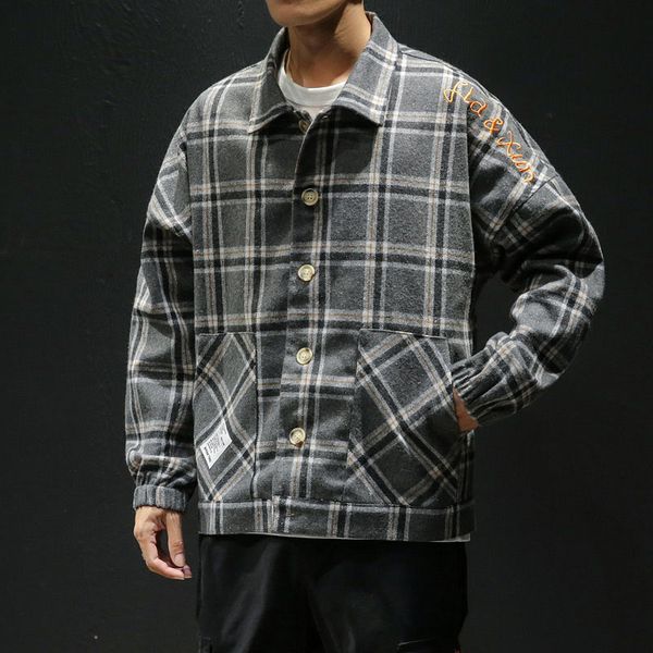 oversize m-5xl kahki plaid patchwork laple pockets fashion windbreaker autumn zipper men fashion black loose soft jackets, Black;brown
oversize m-5xl kahki plaid patchwork laple pockets fashion windbreaker autumn zipper men fashion black loose soft jackets, Black;brown