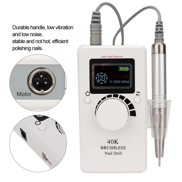 35000/40000rpm nail grinding polishing machine pen electric nail drill tool manicure pedicure nails art tools salon accessories, Silver
35000/40000rpm nail grinding polishing machine pen electric nail drill tool manicure pedicure nails art tools salon accessories, Silver