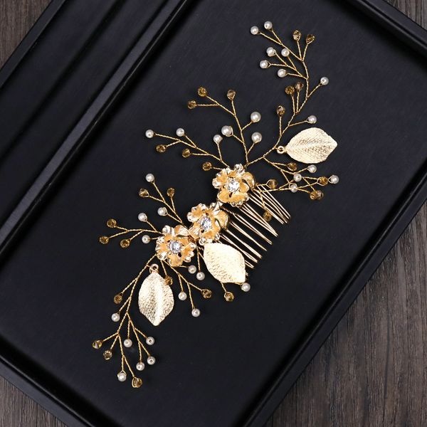 gold wedding clip rhinestone bridal comb barrette - handmade flower clip head pieces for women
gold wedding clip rhinestone bridal comb barrette - handmade flower clip head pieces for women