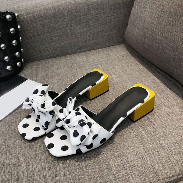 2020 woman sandals women peep toe bowtie polka dot slip on square heel beach casual ladies fashion female elegant new shoes, Black
2020 woman sandals women peep toe bowtie polka dot slip on square heel beach casual ladies fashion female elegant new shoes, Black