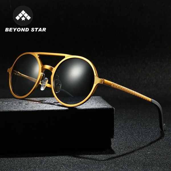 beyondstar retro polarised sun glasses for men aluminum alloy round bling sunglasses black grey vintage zonnebril g8200, White;black 
beyondstar retro polarised sun glasses for men aluminum alloy round bling sunglasses black grey vintage zonnebril g8200, White;black