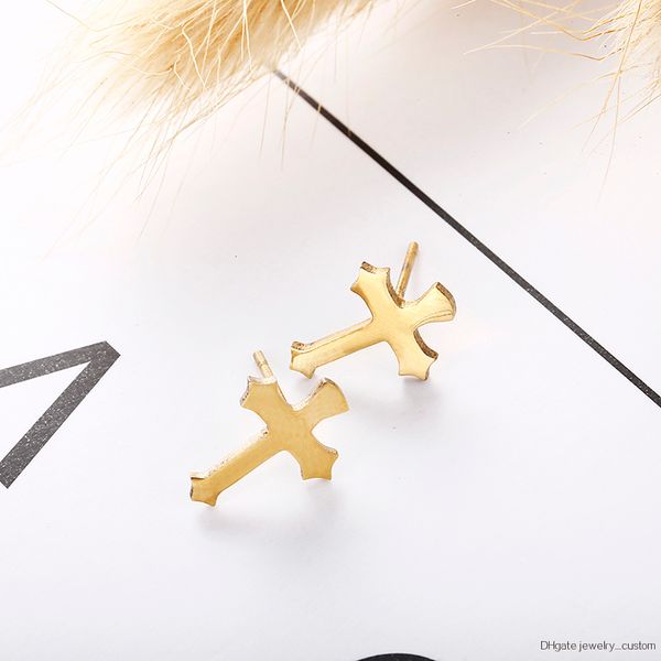 Women Simple Cross Stud Earrings Stainless Steel Tiny Fashion Earrings For Women Delicate Gift Wholesale Popular Jewelry E0177 
Women Simple Cross Stud Earrings Stainless Steel Tiny Fashion Earrings For Women Delicate Gift Wholesale Popular Jewelry E0177