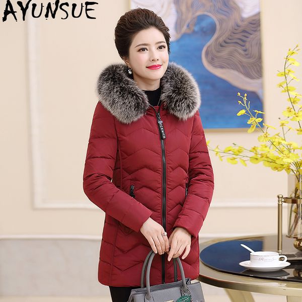 ayunsue 2019 women's down jacket winter coat female fur collar plus size hooded warm puffer jacket chaqueta mujer 18 563, Black
ayunsue 2019 women's down jacket winter coat female fur collar plus size hooded warm puffer jacket chaqueta mujer 18 563, Black