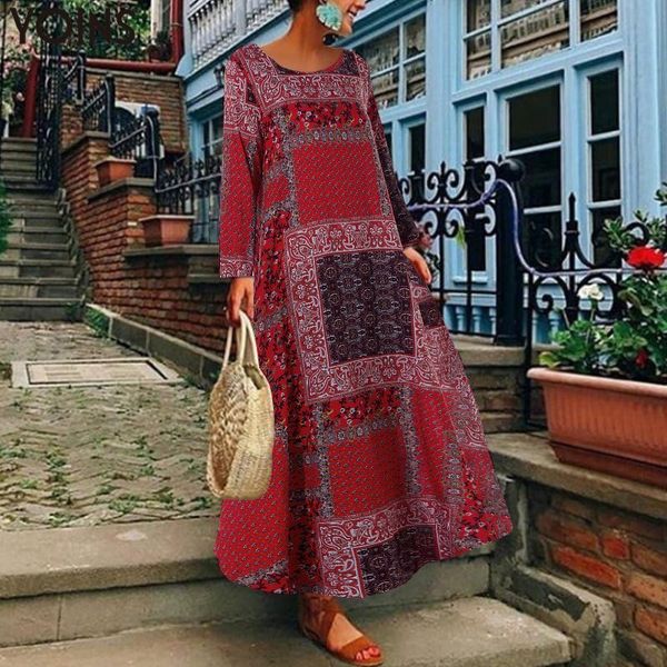 2019 yoins bohemian floral printed long dress women sundress robe femme long sleeve loose cotton linen maxi vestido plus size, Black;gray
2019 yoins bohemian floral printed long dress women sundress robe femme long sleeve loose cotton linen maxi vestido plus size, Black;gray