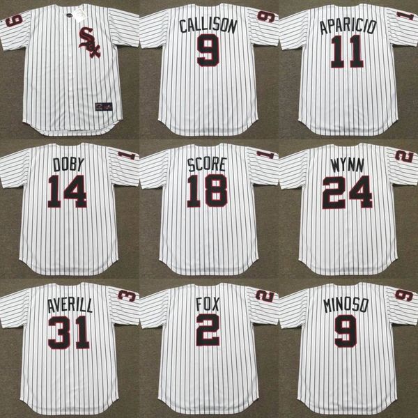 chicago 11 luis aparicio 24 early wynn 9 minoso 2 nellie fox 18 herb score 9 callison 14 larry doby 31 earl averill baseball jersey stitched, Black
chicago 11 luis aparicio 24 early wynn 9 minoso 2 nellie fox 18 herb score 9 callison 14 larry doby 31 earl averill baseball jersey stitched, Black