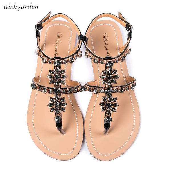20 new women's summer diamond thong sandals beach shining crystal flip flops shoes casual female boho t-strap slipper plus size, Black
20 new women's summer diamond thong sandals beach shining crystal flip flops shoes casual female boho t-strap slipper plus size, Black