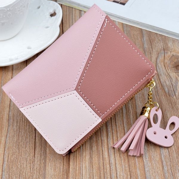 new arrival women 3 colors splice simple short purse coin zipper short wallet cute wallets, Red;black
new arrival women 3 colors splice simple short purse coin zipper short wallet cute wallets, Red;black