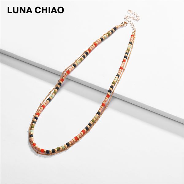 chiao fashion jewelry rainbow beaded strand necklace double layered necklaces for women, Silver
chiao fashion jewelry rainbow beaded strand necklace double layered necklaces for women, Silver