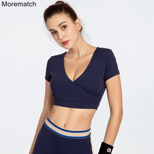 morematch yoga t-shirts women gym short sleeve sportwear v-neck running clothes female seamless sport fitness crop top, White;red
morematch yoga t-shirts women gym short sleeve sportwear v-neck running clothes female seamless sport fitness crop top, White;red