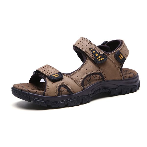sandalsia masculina genuine leather anti slip casual quality shoes men summer sandals for men, Black
sandalsia masculina genuine leather anti slip casual quality shoes men summer sandals for men, Black