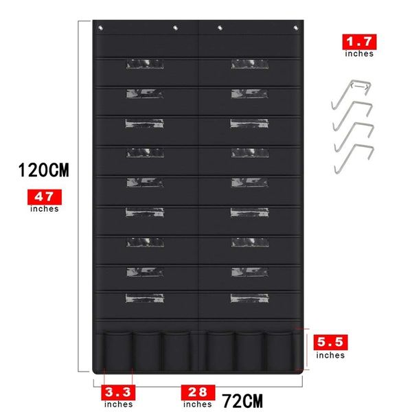 20 pocket door hanging file organizer with name tag,black wall storage pocket charts with 4 hangers,great for classroom,school,h storage box
20 pocket door hanging file organizer with name tag,black wall storage pocket charts with 4 hangers,great for classroom,school,h storage box