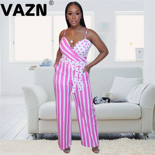 vazn young 2020 sweet girl pink striped dots long jumpsuit spaghetti strap v-neck sashes jumpsuit high street chic, Black;white
vazn young 2020 sweet girl pink striped dots long jumpsuit spaghetti strap v-neck sashes jumpsuit high street chic, Black;white
