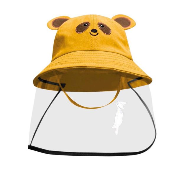 protective cap anti-spray spit dustproof cartoon children's fisherman hat basin hat fashion safety anti-splash protective cap s4, Yellow 
protective cap anti-spray spit dustproof cartoon children's fisherman hat basin hat fashion safety anti-splash protective cap s4, Yellow
