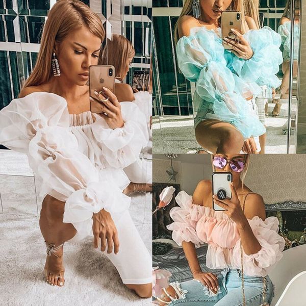 fashion women ladies off shoulder puff sleeve frilly blouse women lace elegant blouse shirts clothes, White
fashion women ladies off shoulder puff sleeve frilly blouse women lace elegant blouse shirts clothes, White