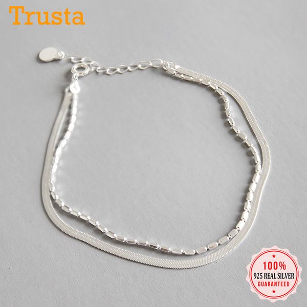 trusta fashion minimalist genuine 925 sterling silver sweet double layer beads bracelet for women wedding jewelry gift ds2291, Black
trusta fashion minimalist genuine 925 sterling silver sweet double layer beads bracelet for women wedding jewelry gift ds2291, Black