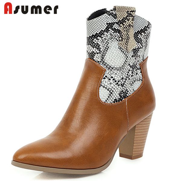 asumer 2020 plus size 47 cowboy western boots female snake pointed toe autumn winter high heels shoes women ankle boots black
asumer 2020 plus size 47 cowboy western boots female snake pointed toe autumn winter high heels shoes women ankle boots black