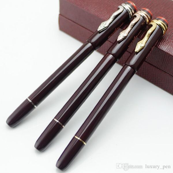 luxury snake clip with green or red eyes carving dark red metal resin rollerball ballpoint pen with unique snake clip writing new, Blue;orange
luxury snake clip with green or red eyes carving dark red metal resin rollerball ballpoint pen with unique snake clip writing new, Blue;orange