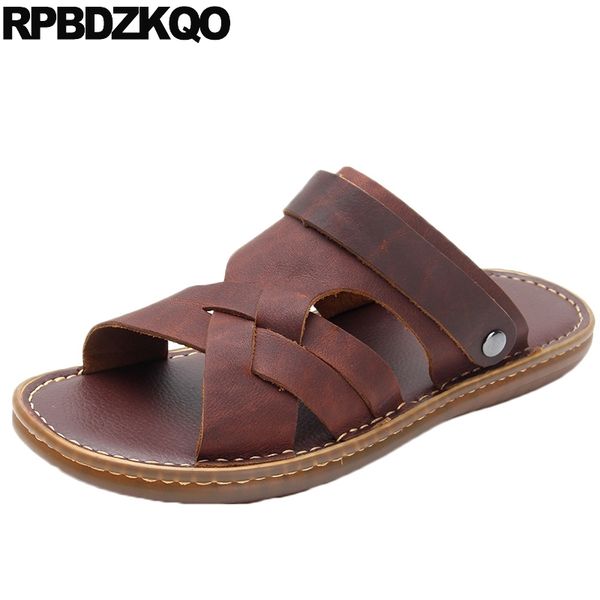 black open toe water slippers beach shoes outdoor fashion waterproof brown designer slides flat men sandals leather summer 2019 t200420
black open toe water slippers beach shoes outdoor fashion waterproof brown designer slides flat men sandals leather summer 2019 t200420