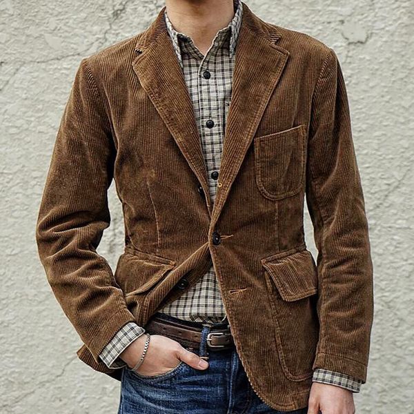men jacket coat new england solid color casual corduroy single breasted suit fashion men autumn winter cloth, Black;brown
men jacket coat new england solid color casual corduroy single breasted suit fashion men autumn winter cloth, Black;brown