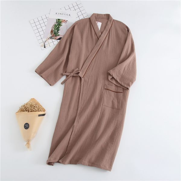 2019 new men robe japanese style male robes solid kimono bathrobe yukata casual cotton sleepwear nightwear loose home wear l, Black;brown
2019 new men robe japanese style male robes solid kimono bathrobe yukata casual cotton sleepwear nightwear loose home wear l, Black;brown