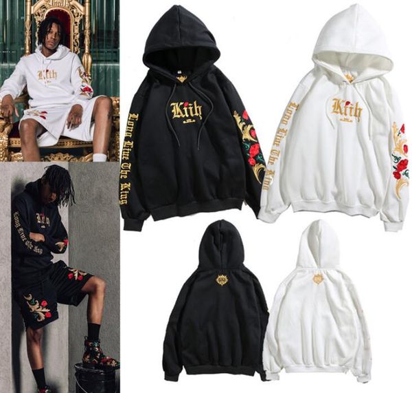 18ss mens brand fashion pullovers kith flower embroidery hooded hoodies casual kanye sweatshirts, Black
18ss mens brand fashion pullovers kith flower embroidery hooded hoodies casual kanye sweatshirts, Black
