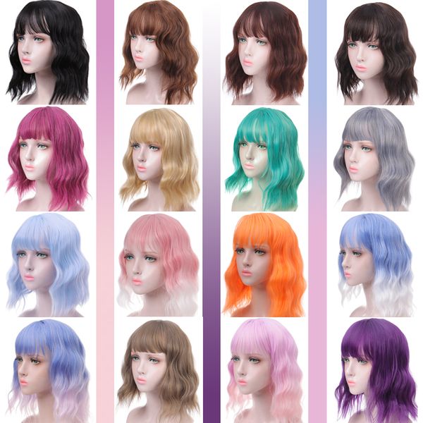 allaosify короткие волнистые синтетические парики для женщин synthetic с челкой heat resistant парик cosplay sky голубой желтый розовый, Black
allaosify короткие волнистые синтетические парики для женщин synthetic с челкой heat resistant парик cosplay sky голубой желтый розовый, Black