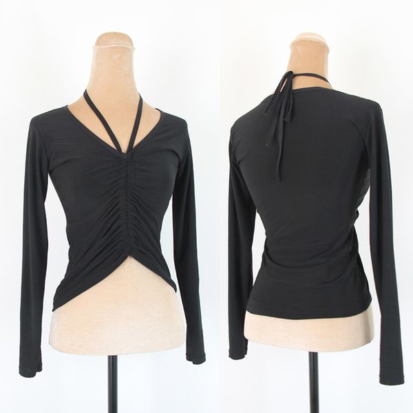 new latin dance adults black long sleeve dancing practice clothes women tango cha cha rumba samba dancewear ladies dnv12513, Black;red
new latin dance adults black long sleeve dancing practice clothes women tango cha cha rumba samba dancewear ladies dnv12513, Black;red