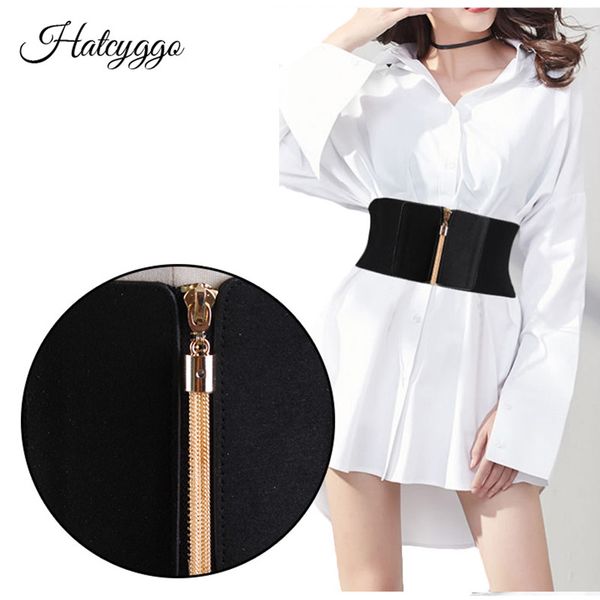hatcyggo women elastic cinch belt wide stretch waist belt gold tassel zipper corset cummerbund dress adornment for women straps, Black;brown
hatcyggo women elastic cinch belt wide stretch waist belt gold tassel zipper corset cummerbund dress adornment for women straps, Black;brown