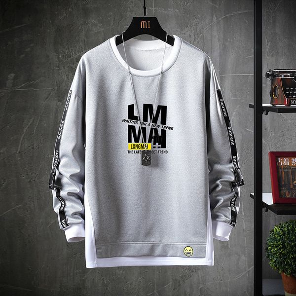 mens cotton sweatshirt patchwork fake two pieces hoodies round neck long sleeve casual print male pullover, Black
mens cotton sweatshirt patchwork fake two pieces hoodies round neck long sleeve casual print male pullover, Black