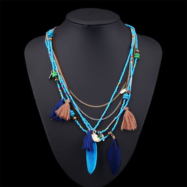 otoky 2019 fashion boho multilayer woven long tassel jewelry multi-layer chain handmade beaded bohemian feather necklace 9june07, Silver
otoky 2019 fashion boho multilayer woven long tassel jewelry multi-layer chain handmade beaded bohemian feather necklace 9june07, Silver