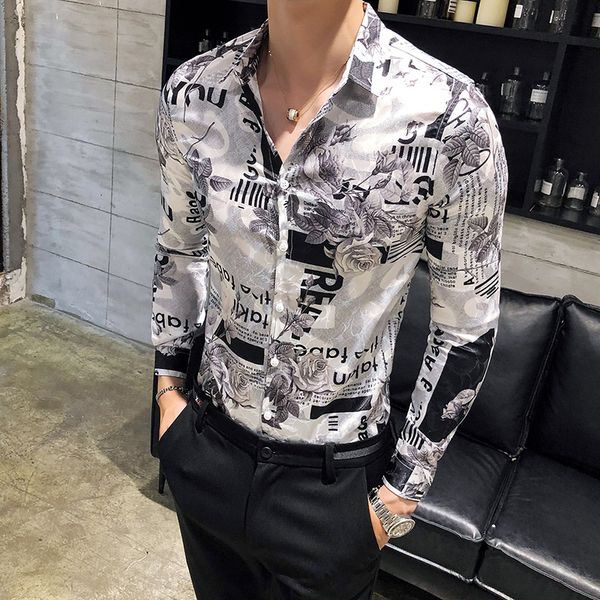 mens spring autumn new slim long sleeved shirts fashion printed vintage male fit shirts -3xl, White;black
mens spring autumn new slim long sleeved shirts fashion printed vintage male fit shirts -3xl, White;black