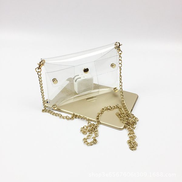 2020 new women's shoulder bag fashionable pvc transparent chain small square bag jelly mobile phone lady messenger
2020 new women's shoulder bag fashionable pvc transparent chain small square bag jelly mobile phone lady messenger