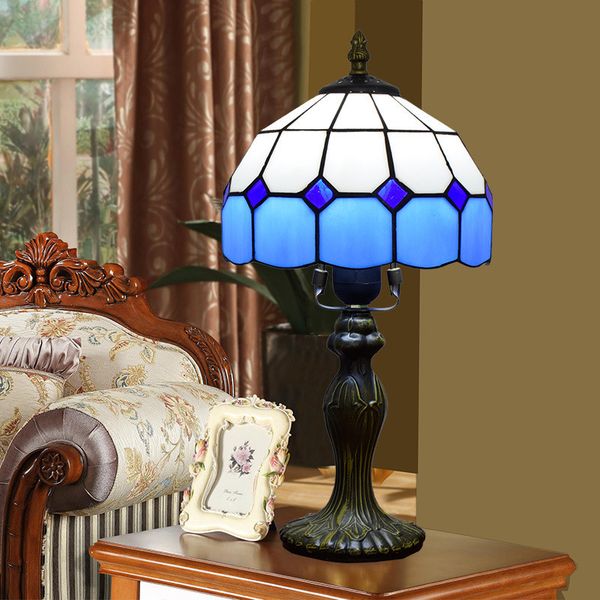 european creative mediterranean blue lattice glazed lamp living room study bedroom small table lamps tf054
european creative mediterranean blue lattice glazed lamp living room study bedroom small table lamps tf054