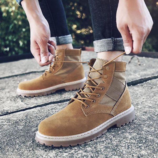 men fashion short boots ankle boots 2019 new men leather canvas low heel outdoor sanded, Black
men fashion short boots ankle boots 2019 new men leather canvas low heel outdoor sanded, Black