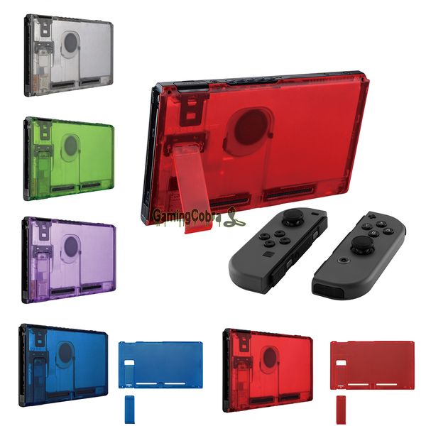 custom transparent console back plate diy replacement housing shell case for nintendo switch console with kickstand
custom transparent console back plate diy replacement housing shell case for nintendo switch console with kickstand
