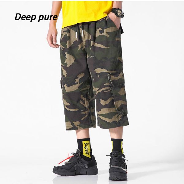 men calf lengt pants camo cargo summer casual pants calf-length pocket drawstring waist tactical superior quality, Black
men calf lengt pants camo cargo summer casual pants calf-length pocket drawstring waist tactical superior quality, Black