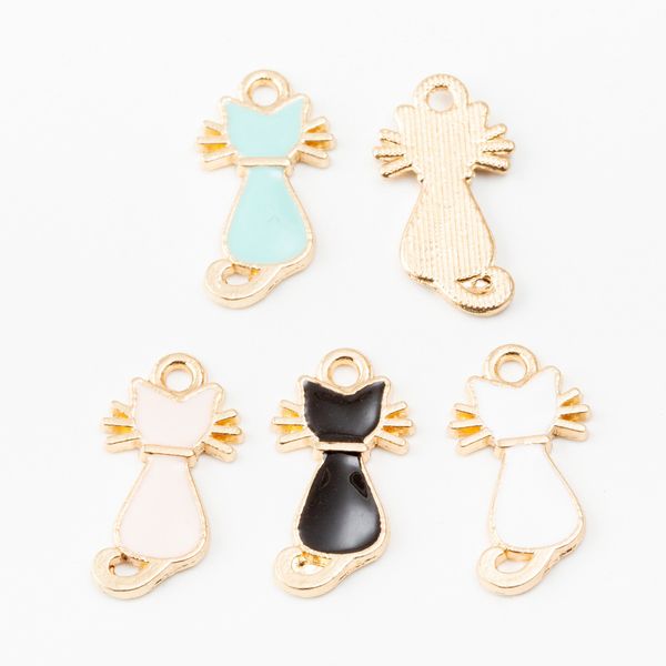 30pcs 22*12mm metal alloy enamel color cat kitten charms pendants for bracelet earring necklace diy jewelry making ornament, Bronze;silver
30pcs 22*12mm metal alloy enamel color cat kitten charms pendants for bracelet earring necklace diy jewelry making ornament, Bronze;silver