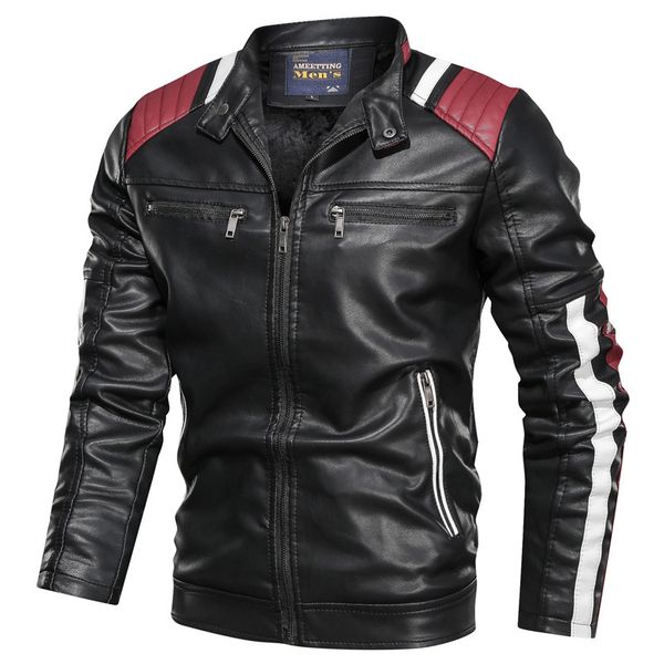2019 autumn winter men's leather jacket casual fashion stand collar motorcycle jacket men slim style quality leather men, Black
2019 autumn winter men's leather jacket casual fashion stand collar motorcycle jacket men slim style quality leather men, Black