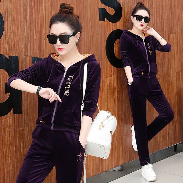 plus velvet thickening sports suit female 2019 winter embroidery coat and pant casual wear women two-piece set plus size -3xl, White
plus velvet thickening sports suit female 2019 winter embroidery coat and pant casual wear women two-piece set plus size -3xl, White