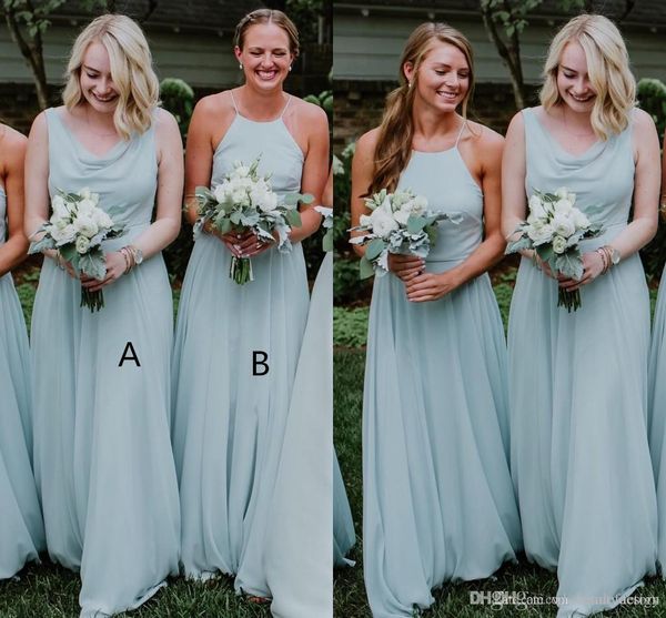 mint green chiffon bridesmaid dresses halter neck sweep train wedding guest party dress maid of honor dresses robes de demoiselle d'hon, White;pink
mint green chiffon bridesmaid dresses halter neck sweep train wedding guest party dress maid of honor dresses robes de demoiselle d'hon, White;pink