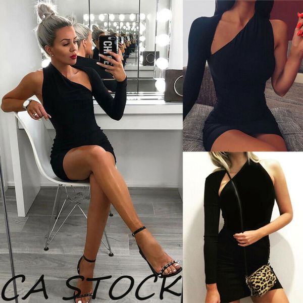 women one shoulder split bodycon short dress ladies party club evening mini dress black clubwear 3fs
women one shoulder split bodycon short dress ladies party club evening mini dress black clubwear 3fs