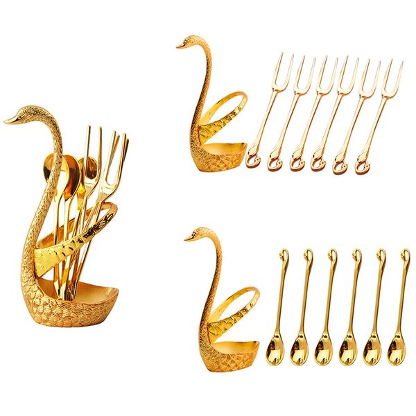 swan base holder fruit forks set stainless steel salad dessert forks spoon coffee cake tools tableware
swan base holder fruit forks set stainless steel salad dessert forks spoon coffee cake tools tableware