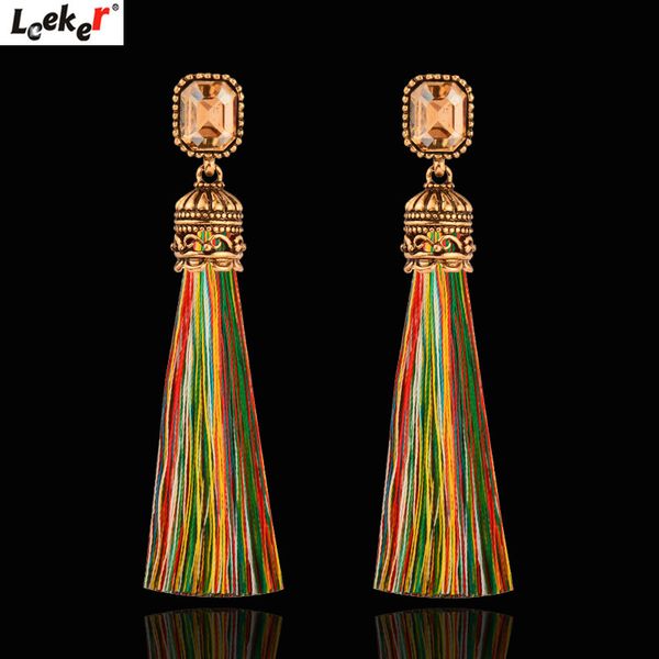 leeker women 8cm mix color tassels earrings with square cubic zirconia female boho earring vintage jewelry 157 lk1, Silver
leeker women 8cm mix color tassels earrings with square cubic zirconia female boho earring vintage jewelry 157 lk1, Silver