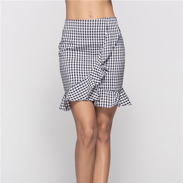 boutique cute dress women clothing skirts plaid printing summer fashion wild ruffled plaid skirt hip skirt 293, Black
boutique cute dress women clothing skirts plaid printing summer fashion wild ruffled plaid skirt hip skirt 293, Black