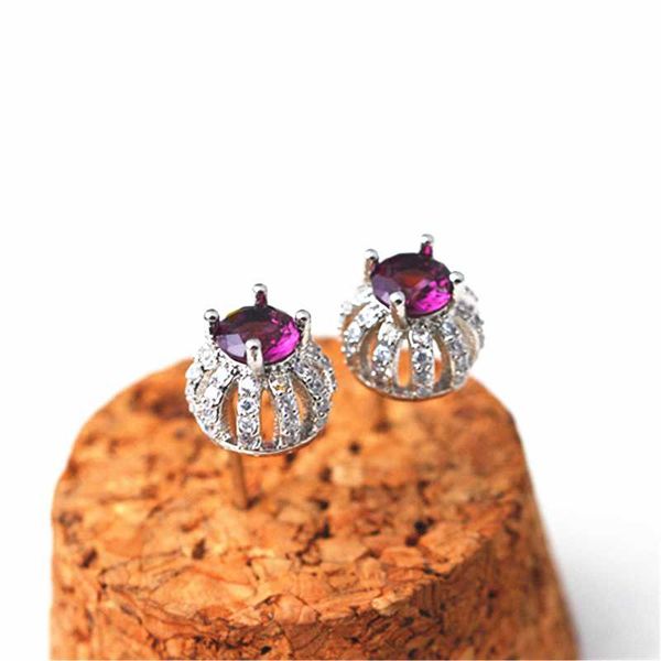 new silver earrings beautiful temperament women's crown inlaid crystal zircon earrings jewelry gifts, Golden;silver
new silver earrings beautiful temperament women's crown inlaid crystal zircon earrings jewelry gifts, Golden;silver