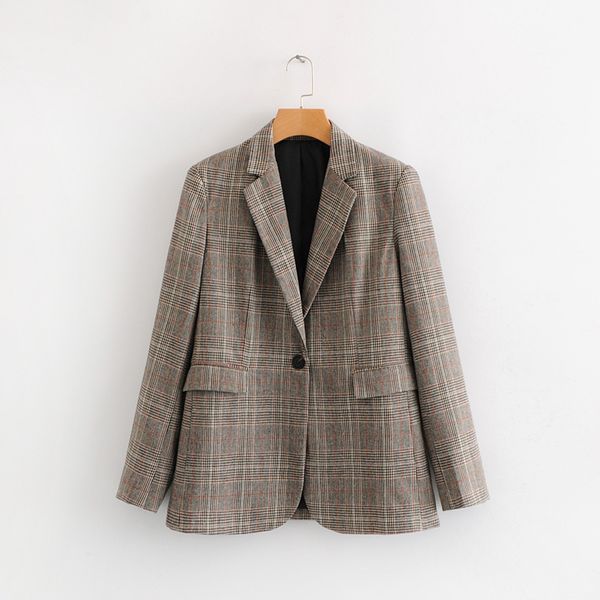 2020 весна женщины plaid blazer с длинным рукавом тонкий проверил пальто new brand формальное костюм офиса lady верхняя одежда весна осень к, Black
2020 весна женщины plaid blazer с длинным рукавом тонкий проверил пальто new brand формальное костюм офиса lady верхняя одежда весна осень к, Black